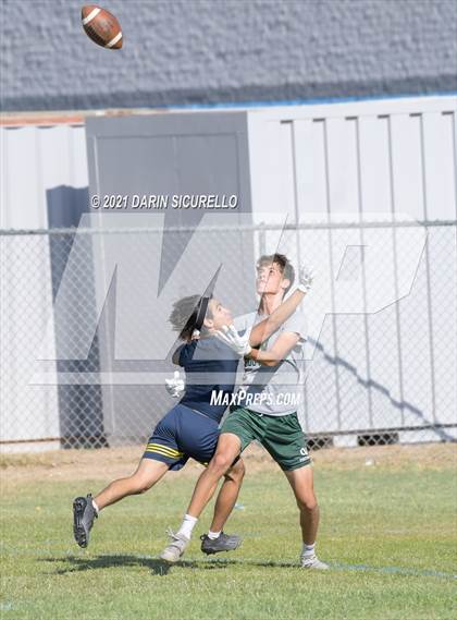 Thumbnail 1 in Campo Verde vs  Bourgade Catholic (Cactus Duel Out West 7-on-7 Tournament) photogallery.