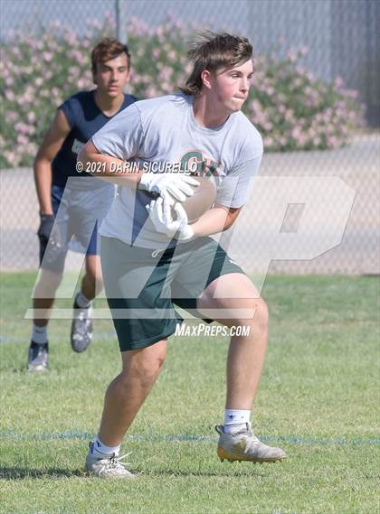 Thumbnail 3 in Campo Verde vs  Bourgade Catholic (Cactus Duel Out West 7-on-7 Tournament) photogallery.