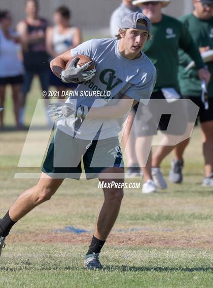 Thumbnail 2 in Campo Verde vs  Bourgade Catholic (Cactus Duel Out West 7-on-7 Tournament) photogallery.