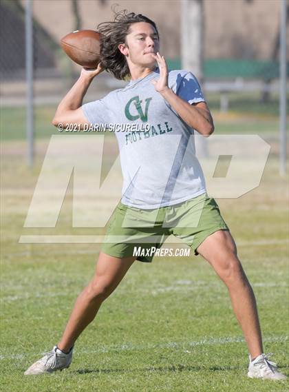 Thumbnail 1 in Campo Verde vs  Bourgade Catholic (Cactus Duel Out West 7-on-7 Tournament) photogallery.