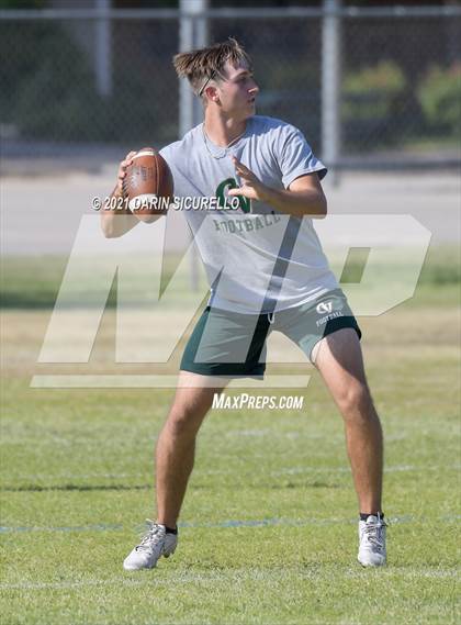 Thumbnail 1 in Campo Verde vs  Bourgade Catholic (Cactus Duel Out West 7-on-7 Tournament) photogallery.