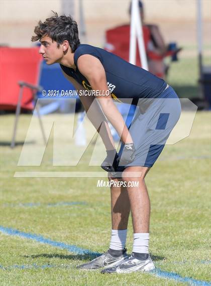 Thumbnail 1 in Campo Verde vs  Bourgade Catholic (Cactus Duel Out West 7-on-7 Tournament) photogallery.