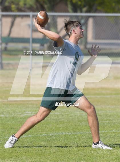 Thumbnail 3 in Campo Verde vs  Bourgade Catholic (Cactus Duel Out West 7-on-7 Tournament) photogallery.