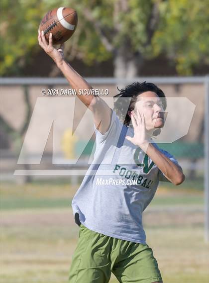 Thumbnail 2 in Campo Verde vs  Bourgade Catholic (Cactus Duel Out West 7-on-7 Tournament) photogallery.