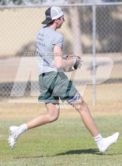 Thumbnail 3 in Campo Verde vs  Bourgade Catholic (Cactus Duel Out West 7-on-7 Tournament) photogallery.