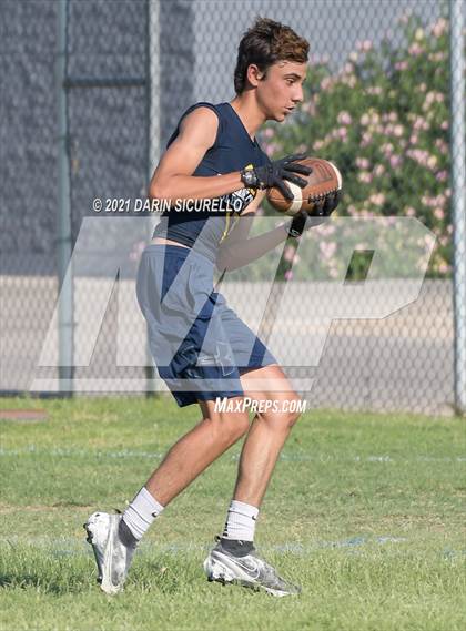 Thumbnail 1 in Campo Verde vs  Bourgade Catholic (Cactus Duel Out West 7-on-7 Tournament) photogallery.