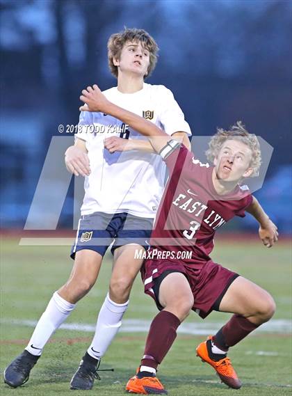 Thumbnail 2 in East Lyme vs Woodstock Academy (ECC Final) photogallery.