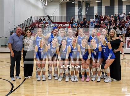Thumbnail 3 in Gunter vs. Whitesboro (UIL 3A Volleyball Area Playoff) photogallery.