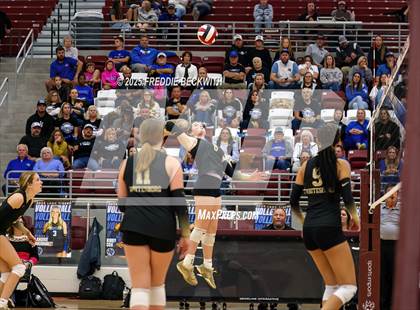 Thumbnail 3 in Gunter vs. Whitesboro (UIL 3A Volleyball Area Playoff) photogallery.