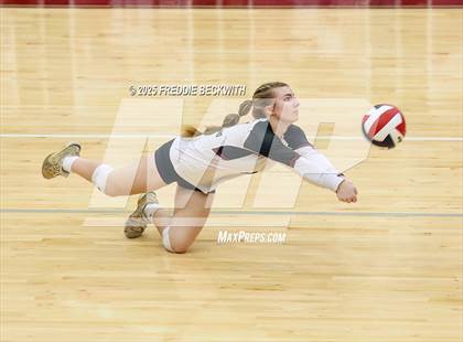Thumbnail 3 in Gunter vs. Whitesboro (UIL 3A Volleyball Area Playoff) photogallery.