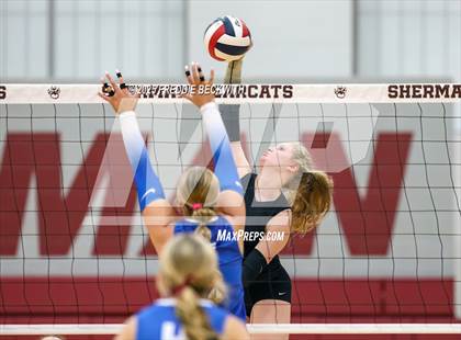 Thumbnail 1 in Gunter vs. Whitesboro (UIL 3A Volleyball Area Playoff) photogallery.
