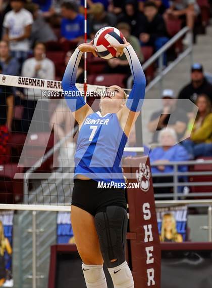 Thumbnail 2 in Gunter vs. Whitesboro (UIL 3A Volleyball Area Playoff) photogallery.