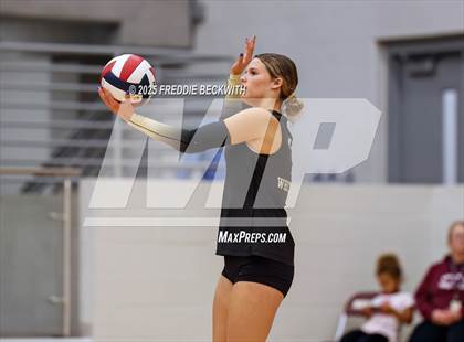 Thumbnail 3 in Gunter vs. Whitesboro (UIL 3A Volleyball Area Playoff) photogallery.
