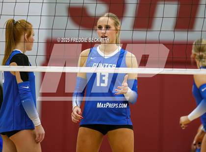 Thumbnail 1 in Gunter vs. Whitesboro (UIL 3A Volleyball Area Playoff) photogallery.