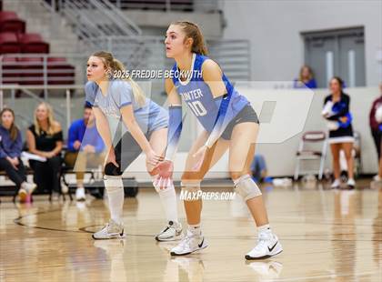 Thumbnail 3 in Gunter vs. Whitesboro (UIL 3A Volleyball Area Playoff) photogallery.