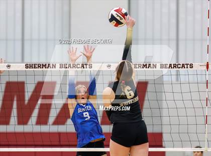 Thumbnail 1 in Gunter vs. Whitesboro (UIL 3A Volleyball Area Playoff) photogallery.