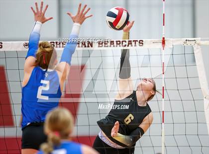 Thumbnail 1 in Gunter vs. Whitesboro (UIL 3A Volleyball Area Playoff) photogallery.