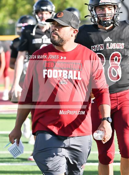 Thumbnail 1 in Red Mountain vs. Highland (Scrimmage at Mountain Pointe) photogallery.