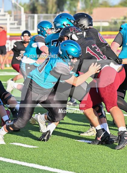 Thumbnail 3 in Red Mountain vs. Highland (Scrimmage at Mountain Pointe) photogallery.