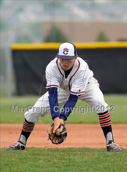 Thumbnail 3 in Chaparral vs. Rocky Mountain (2012 Class 5A District Baseball) photogallery.