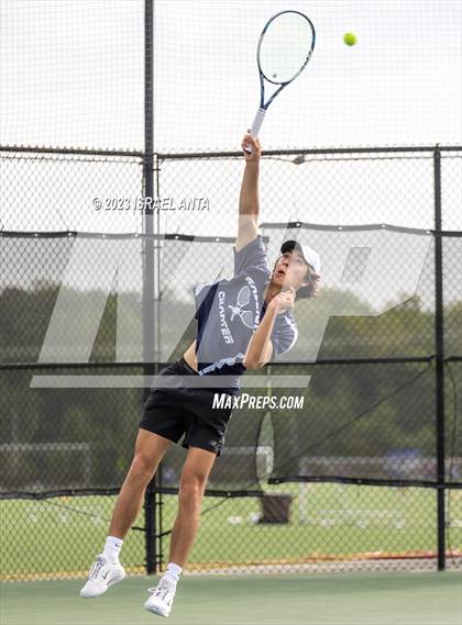 Thumbnail 2 in Greene Central vs. Raleigh Charter  (NCHSAA 2A Individual Semifinal) photogallery.