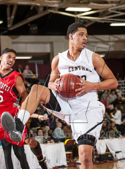 Thumbnail 1 in Springfield Central vs. Manchester (Spalding Hoophall Classic) photogallery.