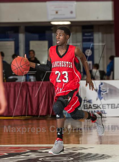 Thumbnail 1 in Springfield Central vs. Manchester (Spalding Hoophall Classic) photogallery.