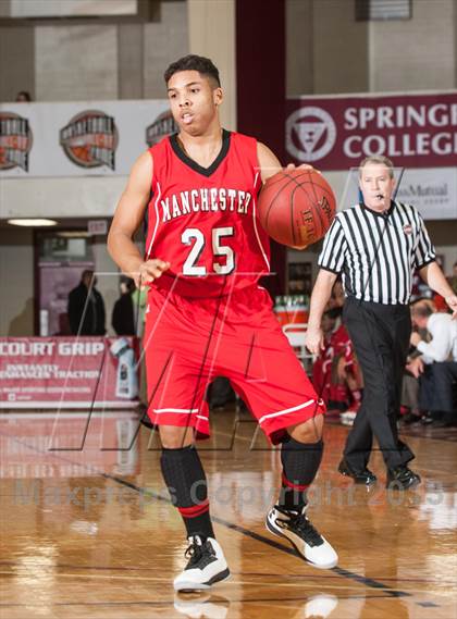 Thumbnail 1 in Springfield Central vs. Manchester (Spalding Hoophall Classic) photogallery.