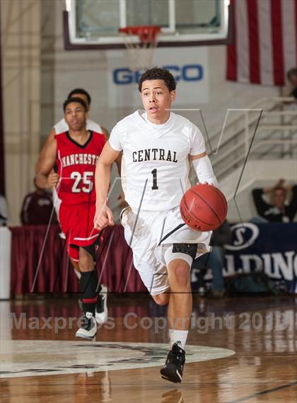 Thumbnail 3 in Springfield Central vs. Manchester (Spalding Hoophall Classic) photogallery.