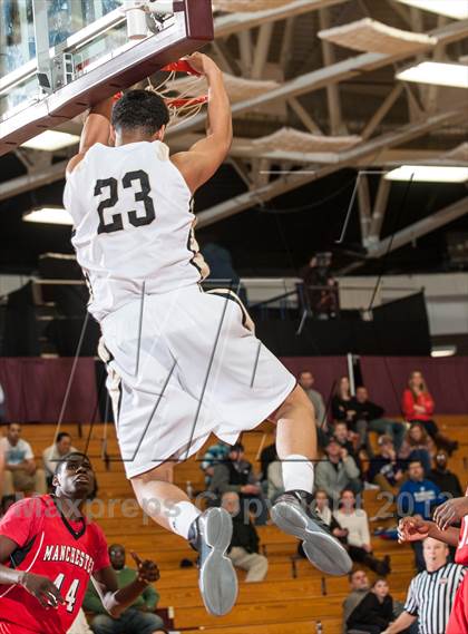 Thumbnail 2 in Springfield Central vs. Manchester (Spalding Hoophall Classic) photogallery.