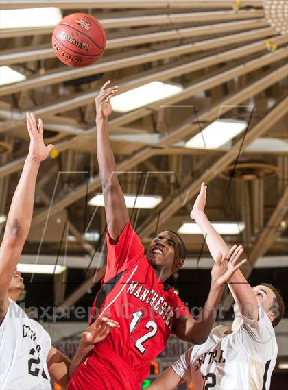 Thumbnail 1 in Springfield Central vs. Manchester (Spalding Hoophall Classic) photogallery.