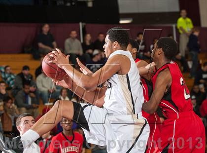 Thumbnail 2 in Springfield Central vs. Manchester (Spalding Hoophall Classic) photogallery.