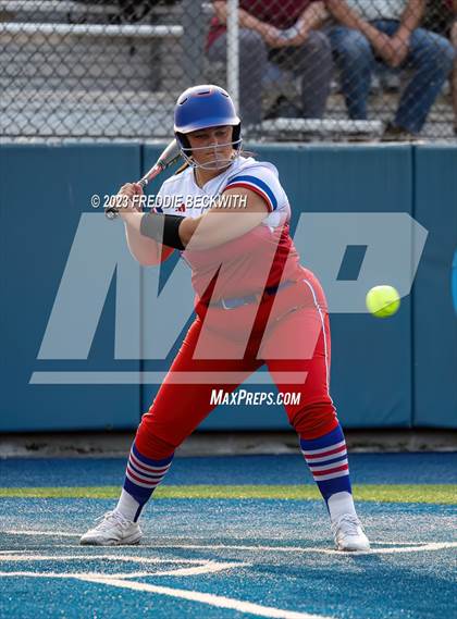 Thumbnail 2 in Whitesboro @ Prairiland (UIL 3A Softball Regional Quarterfinal) photogallery.