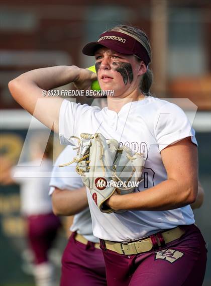Thumbnail 2 in Whitesboro @ Prairiland (UIL 3A Softball Regional Quarterfinal) photogallery.