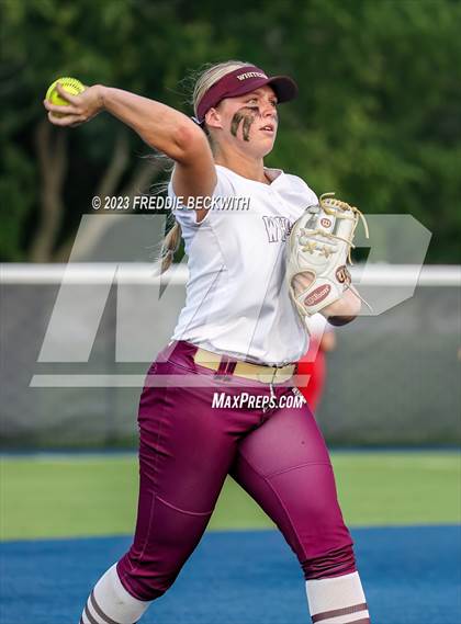 Thumbnail 2 in Whitesboro @ Prairiland (UIL 3A Softball Regional Quarterfinal) photogallery.