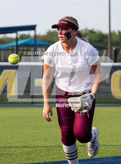 Thumbnail 3 in Whitesboro @ Prairiland (UIL 3A Softball Regional Quarterfinal) photogallery.