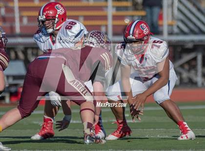 Thumbnail 3 in Monsignor Farrell vs. Archbishop Stepinac (NYCHSFL AAA Semifinal) photogallery.