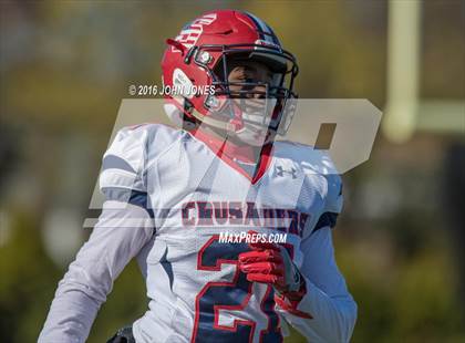 Thumbnail 3 in Monsignor Farrell vs. Archbishop Stepinac (NYCHSFL AAA Semifinal) photogallery.