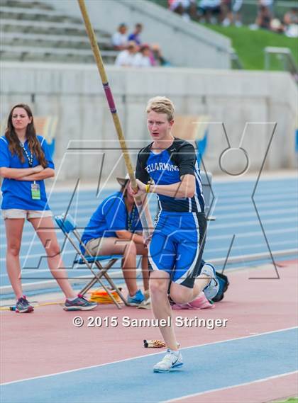Thumbnail 1 in CIF State Track & Field Championships (Boys Pole Vault Final) photogallery.