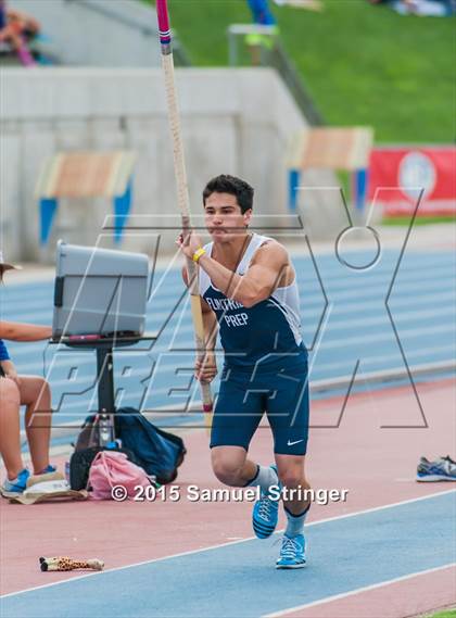Thumbnail 3 in CIF State Track & Field Championships (Boys Pole Vault Final) photogallery.