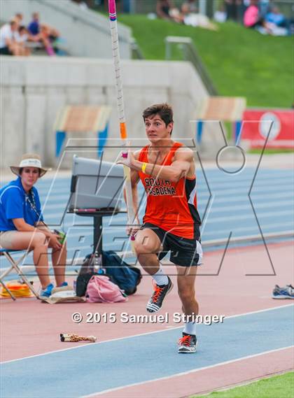 Thumbnail 3 in CIF State Track & Field Championships (Boys Pole Vault Final) photogallery.