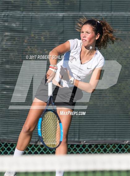 Thumbnail 2 in Del Oro vs St Francis (CIF NorCal Regional Girls Tennis Championships) photogallery.