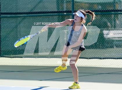 Thumbnail 3 in Del Oro vs St Francis (CIF NorCal Regional Girls Tennis Championships) photogallery.