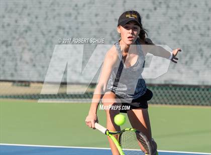 Thumbnail 2 in Del Oro vs St Francis (CIF NorCal Regional Girls Tennis Championships) photogallery.