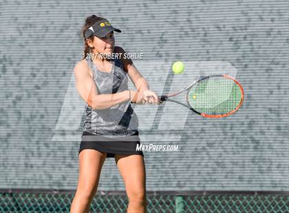 Thumbnail 2 in Del Oro vs St Francis (CIF NorCal Regional Girls Tennis Championships) photogallery.