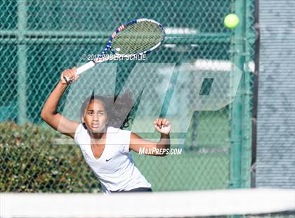 Thumbnail 3 in Del Oro vs St Francis (CIF NorCal Regional Girls Tennis Championships) photogallery.