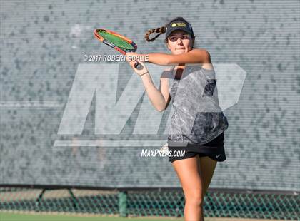 Thumbnail 1 in Del Oro vs St Francis (CIF NorCal Regional Girls Tennis Championships) photogallery.