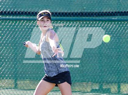 Thumbnail 2 in Del Oro vs St Francis (CIF NorCal Regional Girls Tennis Championships) photogallery.