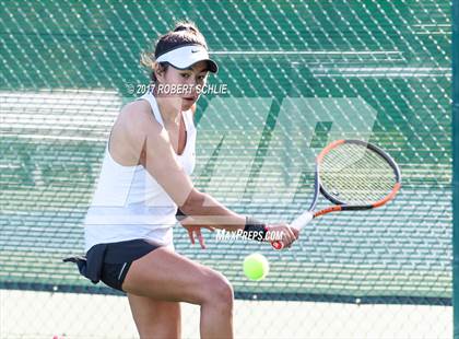 Thumbnail 3 in Del Oro vs St Francis (CIF NorCal Regional Girls Tennis Championships) photogallery.