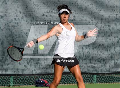 Thumbnail 2 in Del Oro vs St Francis (CIF NorCal Regional Girls Tennis Championships) photogallery.